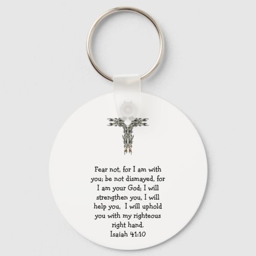 Bible Verses Inspirational Quote Isaiah 4110 Keychain