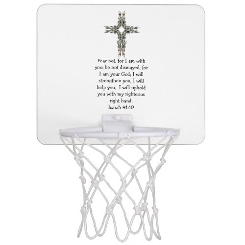 Bible Verses Inspirational Quote Isaiah 4110 Mini Basketball Hoop