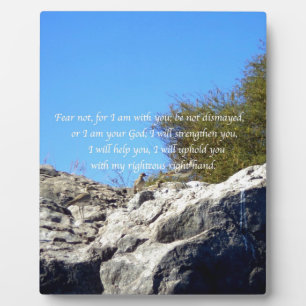 Bible Verses Inspirational Quote Isaiah 41:10 Plaque