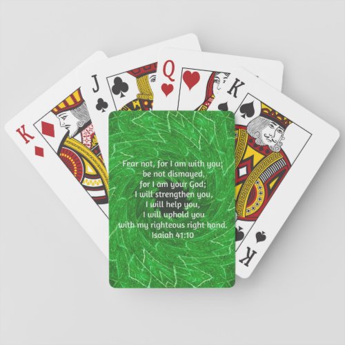 Bible Verses Inspirational Quote Isaiah 4110 Poker Cards