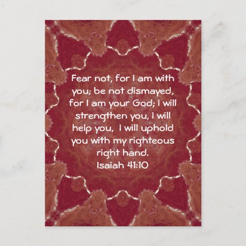Bible Verses Inspirational Quote Isaiah 4110 Postcard