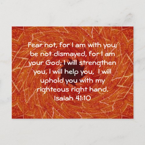 Bible Verses Inspirational Quote Isaiah 4110 Postcard