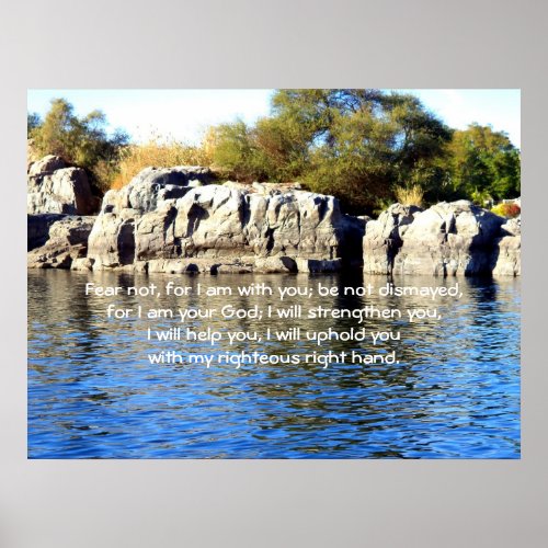 Bible Verses Inspirational Quote Isaiah 4110 Poster
