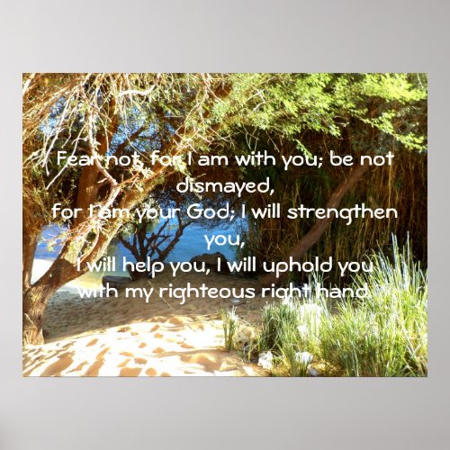 Bible Verses Inspirational Quote Isaiah 4110 Poster