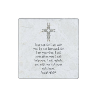 Bible Verses Inspirational Quote Isaiah 41:10 Stone Magnet