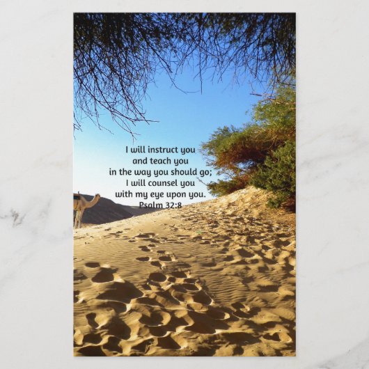 Bible Verses Inspirational Quote Psalm 32:8 (Front)