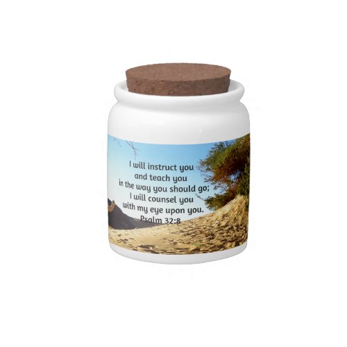 Bible Verses Inspirational Quote Psalm 328 Candy Jar