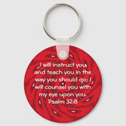 Bible Verses Inspirational Quote Psalm 328 Keychain