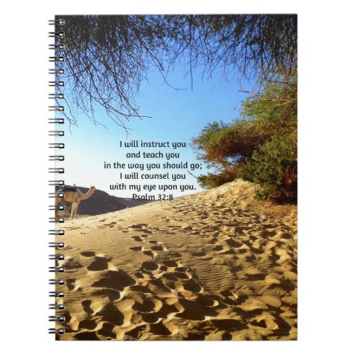 Bible Verses Inspirational Quote Psalm 328 Notebook