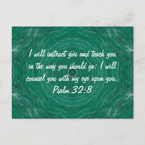 Bible Verses Inspirational Quote Psalm 328 Postcard