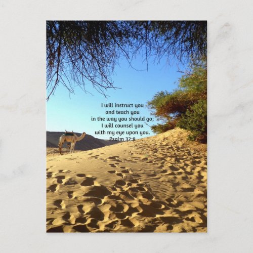 Bible Verses Inspirational Quote Psalm 328 Postcard