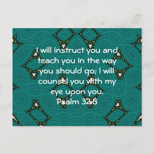 Bible Verses Inspirational Quote Psalm 328 Postcard