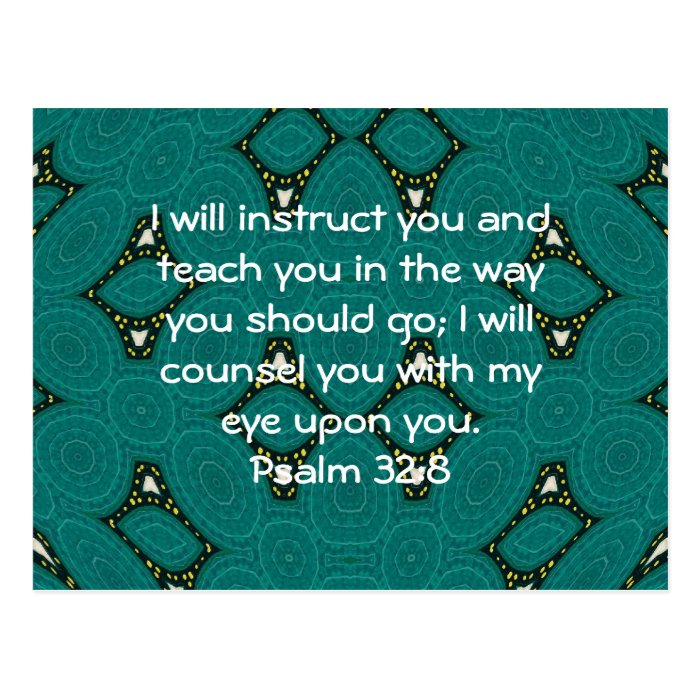 Bible Verses Inspirational Quote Psalm 328 Postcard