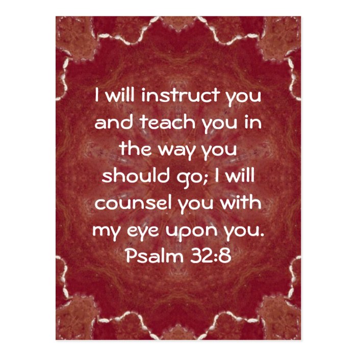 Bible Verses Inspirational Quote Psalm 328 Post Cards