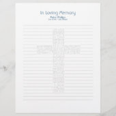 Bible Verses John14 Funeral Book Filler Page - 8 (Front)