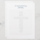 Bible Verses John14 Funeral Book Filler Page - 8 (Front/Back)