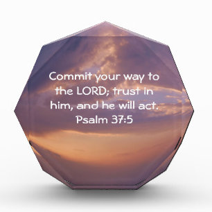 Bible Verses Motivational Scriptures Psalm 37:5 Award