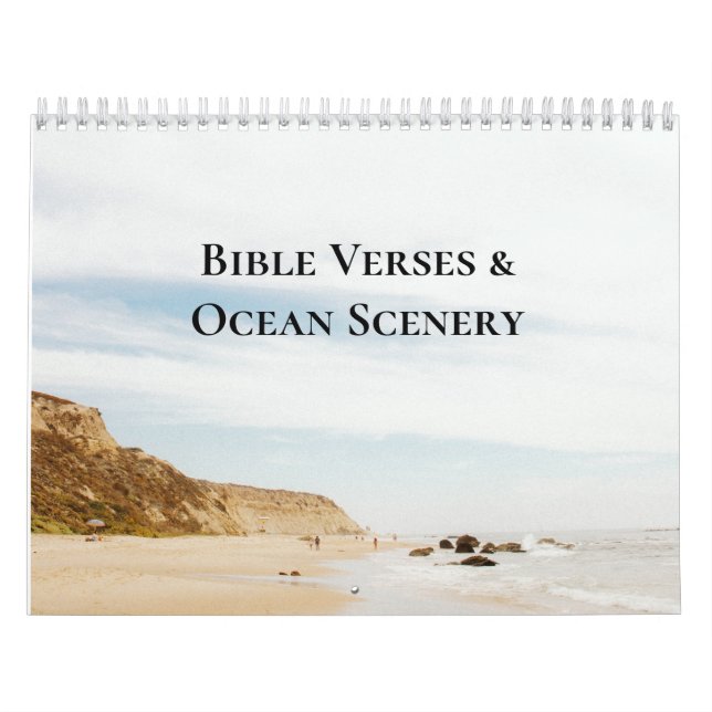 Bible Verses & Ocean Scenery Christian Calendar (Cover)