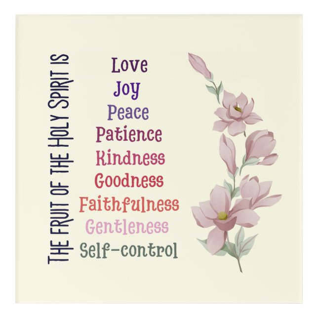 Bible Verses Positive Affirmations Acrylic Print (Front)