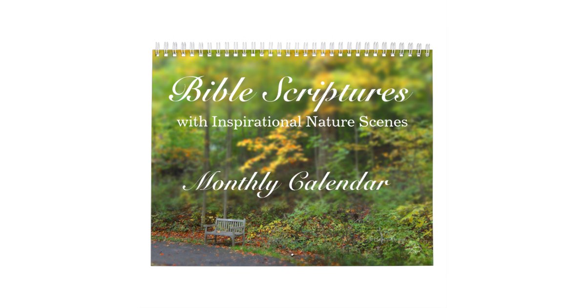 Bible Verses Scripture Inspirational Nature Scenes Calendar | Zazzle
