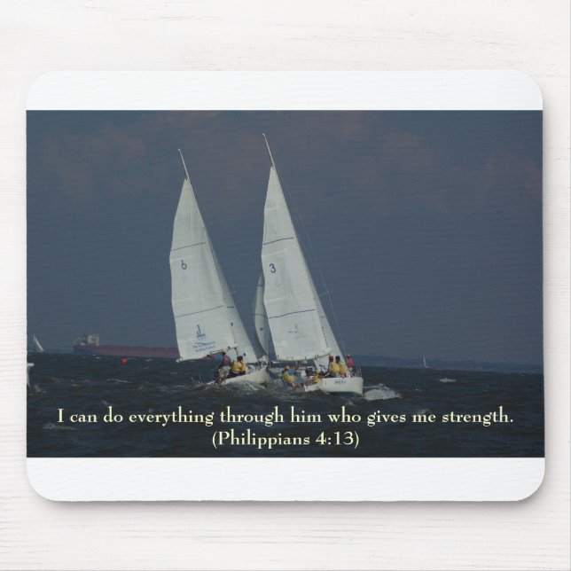 Bible Versus Series - Philippians 4:13 Mouse Pad (Front)