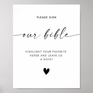 Bible Wedding Guestbook Sign