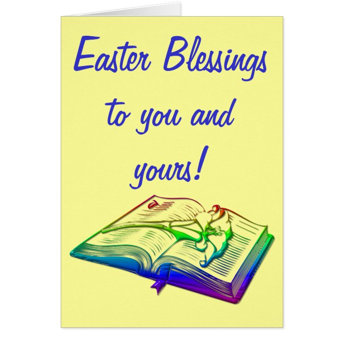 Bible with Easter Lily Greeting Cards