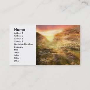 Bible - Yea, though I walk through the valley 1920 Business Card