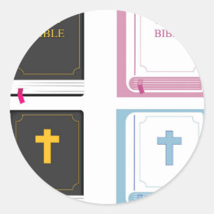 bibles classic round sticker