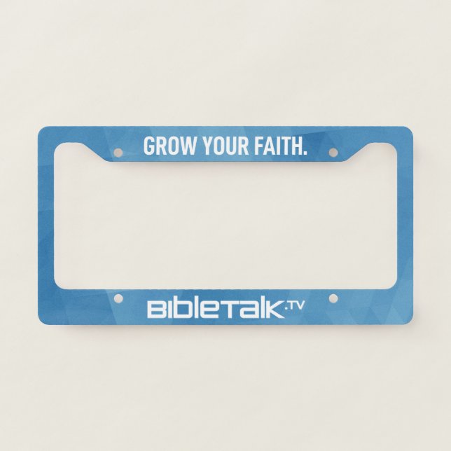 BibleTalk.tv License Plate Frame - BT Blue (Front)