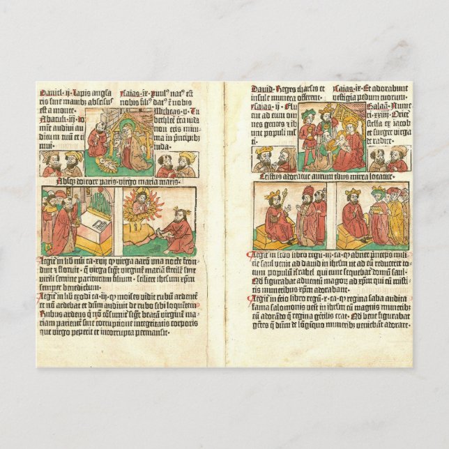 Biblia Paupernum Nativity Postcard (Front)