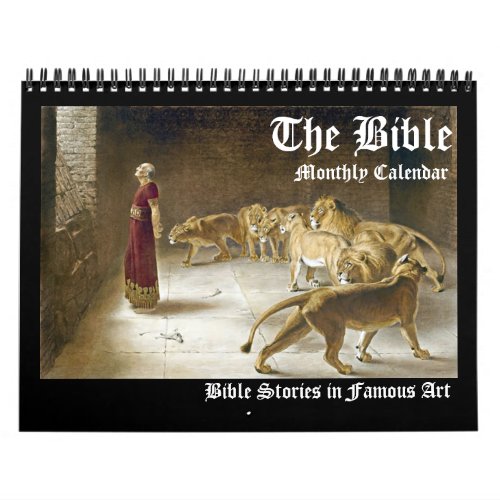 Biblical Bible Fine Art Monthly Artwork Calendar