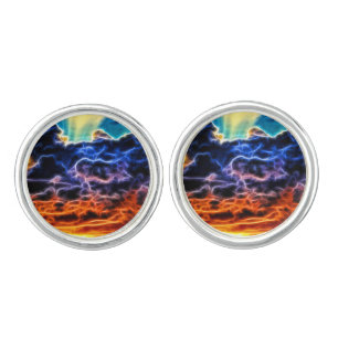 Biblical Electrified Cumulus Clouds Skyscape Cufflinks