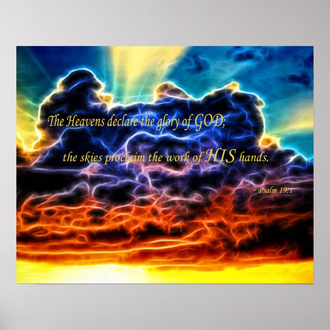 Biblical Electrified Cumulus Clouds Skyscape Poster (Front)