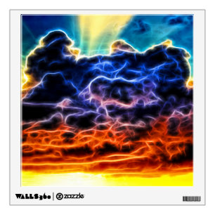 Biblical Electrified Cumulus Clouds Skyscape Wall Decal