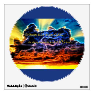 Biblical Electrified Cumulus Clouds Skyscape Wall Sticker