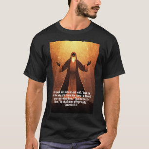 Biblical Figure Abraham   Bible Verse Black T-Shirt
