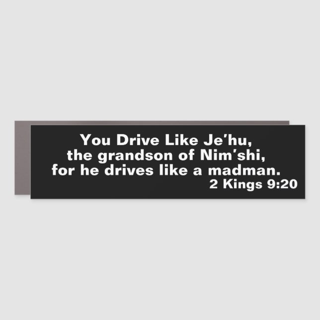 Biblical Humor Car Magnet (Front)