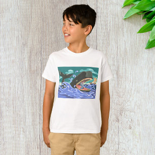 Biblical Jonah and the Whale Ocean Scene T-Shirt