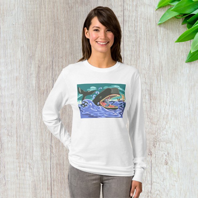 Biblical Jonah and the Whale Ocean Scene T-Shirt (Creator Uploaded)