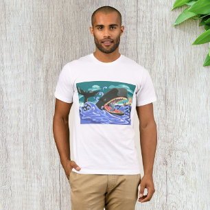 Biblical Jonah and the Whale Ocean Scene T-Shirt