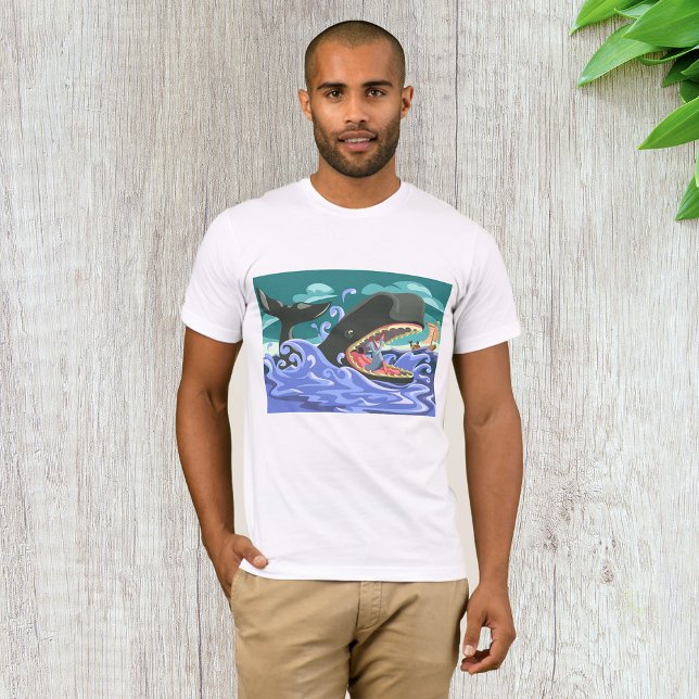 Biblical Jonah and the Whale Ocean Scene T-Shirt (Creator Uploaded)