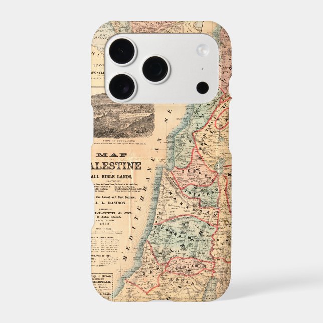 Biblical-Lands-Map-Historical-Case Iphone Case (Back)