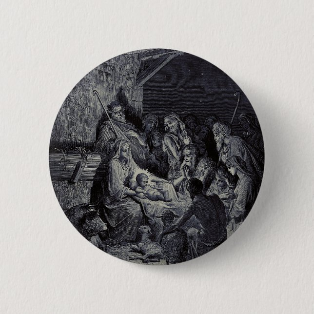 Biblical nativity scene button (Front)