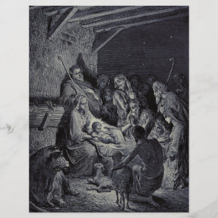 Biblical nativity scene flyer