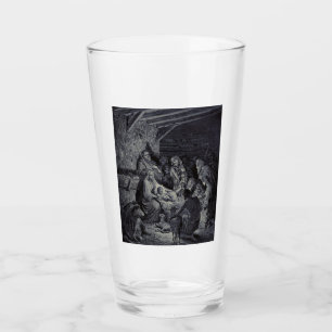 Biblical nativity scene glass