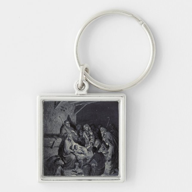 Biblical nativity scene keychain (Front)