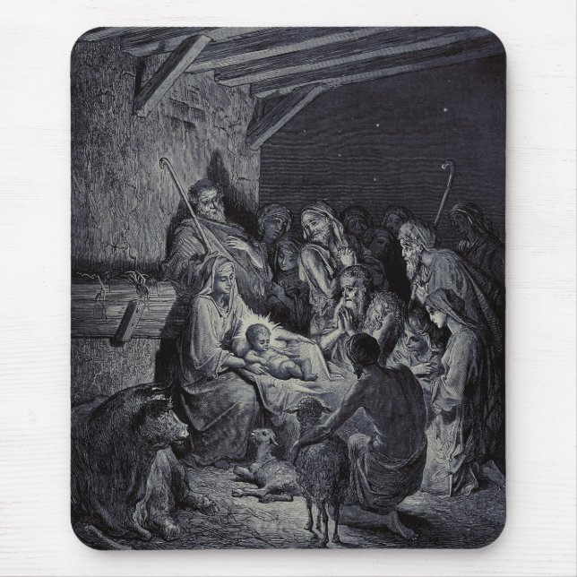 Biblical nativity scene mouse pad (Front)