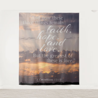 Biblical Passage Sunset Tapestry