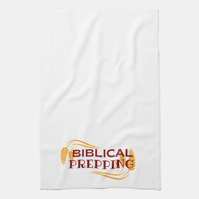Biblical Prepping Kitchen Towel (Vertical)